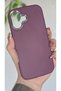 iPhone 17 Compatible Matte Plum Silicone Case with Metal Camera Frame - 3