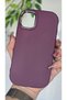 iPhone 11 Compatible Matte Plum Silicone Case with Metal Camera Frame - 2