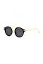 Special Edition Titanium – Black Acetate Polarized Sunglasses 48mm Round Frame - 2
