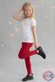 Red Children's Tights - Soft, Flexible, Comfortable Cotton Anti-Sweat Girls' Tights - 3