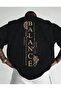 Gold Balance Back Printed Black Tshirt