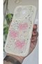 Infinix Smart 9 Compatible Pink Bow & Pearl Detailed Glittery Epoxy Phone Case - 3