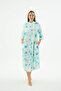 Women's Hakim Collar Buttoned Long Nightgown
