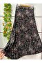 Patterned Crepe Skirt with Lining
