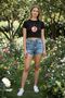 Disco Ball Detailed Short Cotton Crop Top - 2