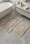 Bathroom Mat Set of 2 |   Machine Washable, Soft, Stain-Resistant |   60X100-40X60Cm - 2