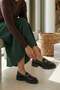Adri̇ana Buckle Detail Leofer Women's Shoes Black - 2