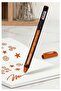 Orange Glitter Ballpoint Pen 2 Pieces Pensan Jely Glitter Pilot Pen Ergonomic Grip Soft Writing Black - 2