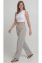 Gray Women's Muslin Pants – Palazzo Model, Wide Legs, Comfortable and High Waist - 3