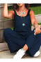 Women's aerobin jumpsuit with side zipper and wide legs - 2