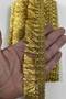 Gold Sparkling Velmora Fringed Decorative Edge Trim Ribbon – Handcrafted Ornamental Ribbon 1 Meter - 2