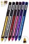 Glitter Ballpoint Pen 6 Colors Pensan Jely Glitter Pilot Pen Ergonomic Grip Soft Writing Black Notebook