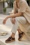 Gina Genuine Leather Women's Sneakers Brown - 2