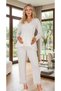 New Season Ecru Lace Detailed Special Design 100% Cotton Maternity Pajama Set - 8