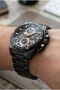 Black Men's Wristwatch |   48mm Black Steel Case, Black Steel Band, Sapphire Glass - 2