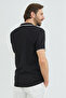 Striped Half Zip Polo Neck T-Shirt - 8