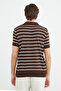 Striped Apaş Collar Knitwear T-Shirt - 6