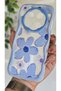 Honor Magic 7 Lite Case Pastel Blue Daisy Pattern Colorful Silicone Cover with Camera Protection - 2