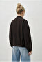 Women's Bitter Brown Oversize Belt Detailed Zippered Lined Bomber Jacket 2911 60286013 - 5