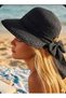 Women's straw hat uv protection summer beach hat - 2