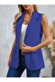 Women's Sleeveless Blazer Collar Single Button Atlas Jacket