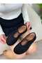 Black Suede (Tinky) Lace-Up Detail Women's Casual Shoes - 6