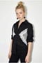 Women's Black Waist Lace Detailed Tie Back Shirt Dg261016 60286076 - 3