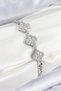 Stylish Brass Zircon Stone Clover Model Silver Color Women's Bracelet Teachers Mothers Valentine's Day He