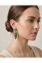 Green Galaxy Polymer Clay Handmade Design Earrings (Apparatus Stainless Steel) - 3