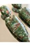 Green Galaxy Polymer Clay Handmade Design Earrings (Apparatus Stainless Steel) - 4