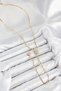 Stylish Brass Zircon Stone Crushed Chain Pole Star Model Gold Color Y Necklace Teachers Mothers Love - 2