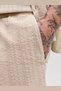 Beige Textured Knee-Length Shorts - 7