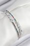 Stylish Brass Zircon Stone Pearl Model Silver Color Women's Bracelet Teachers Mothers Valentine's Day Gift
