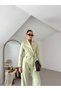 Padded Women's Jacket and Trousers Set with Pleated Detail
