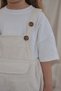 Cream Childhood Velvet Children's Salopet Jumpsuit - 5