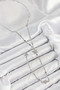 Stylish Brass Zircon Stone Star Model Silver Color Y Necklace Teachers Mothers Valentine's Day Gift - 2