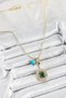 Stylish Gold Color Brass Zircon Stone Women's Serenay Necklace Teachers Mothers Valentine's Day Gift - 2