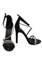 Black Women's 10 cm Ankle Belt Heeled Shoes - 3