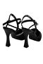 Black Stone Silvery Classic Heel Women's Shoes - 2