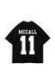 Mccall Printed Oversize Unisex Black Tshirt