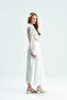 Pleated Crepe Maxi Length Skirt with Elastic Waist - 6