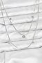 Stylish 316L Steel Chain Silver Color Sequin Women's Necklace Teachers Mothers Valentine's Day Gift