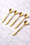 Set of 6 Elegance Series Tea & Coffee Spoons Gold Velvet Model - 2
