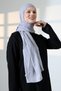 Women's Hijab Bamboo Cashmere Shawl, Non-Ironing Natural Hijab Headscarf (75X180 cm) - Gray - 4