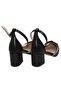 Black Women's 5 cm Thick Heeled Shoes - 5