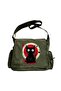 Vintage Sweet Cute Cat Printed Unisex Khaki Messenger Bag