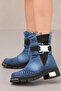 Women's Denim Boots Summer Metal Detail Orthopedic Insole