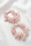 2 Pieces of Stone-Encutured Tulle Rubber Clips - 3