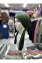 Scarf Bonnet Cotton Fabric Non Slip Green Color - 3