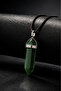 Natural Green Stone Necklace – Stylish and Energy-Infusing Necklace with Crystal Point - 5